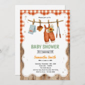 Coed BBQ Baby Shower invitation Einladung (Vorne/Hinten)