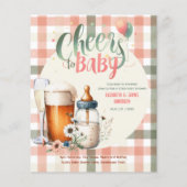 COED Bubbles Brew Flaschen Sage Peach Gingham Baby (Vorderseite)