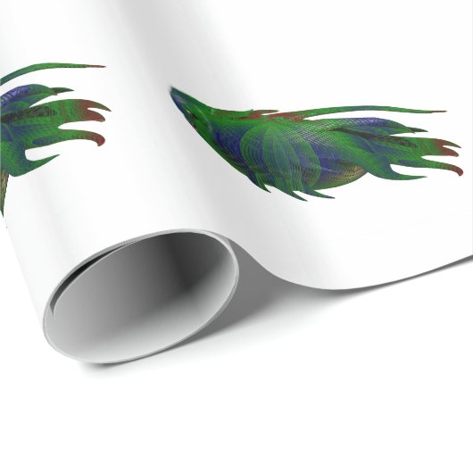 Coelacanth Fossilien Geschenkpapier (Rolleneckpunkt)