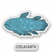 Coelacanth - lebender Fossilienfisch Vinyl Aufkleber (Vorderseite)