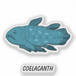 Coelacanth - lebender Fossilienfisch Vinyl Aufkleber