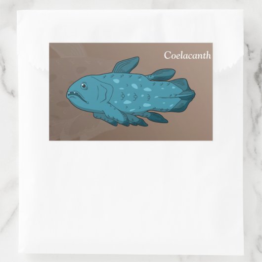 Coelacanth Rechteckiger Aufkleber (Tasche)