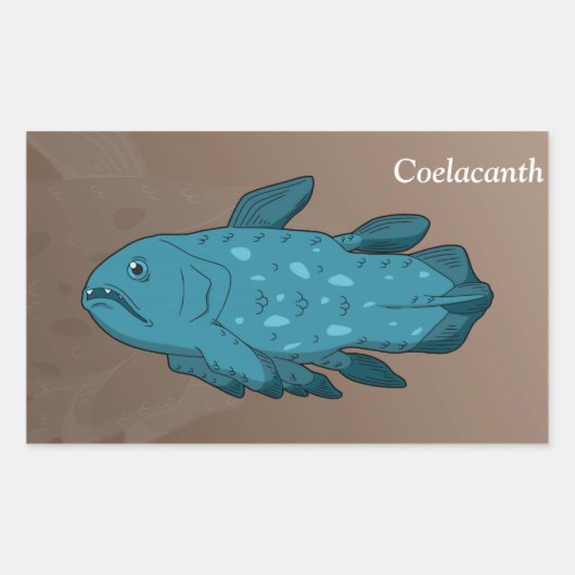 Coelacanth Rechteckiger Aufkleber (Vorderseite)