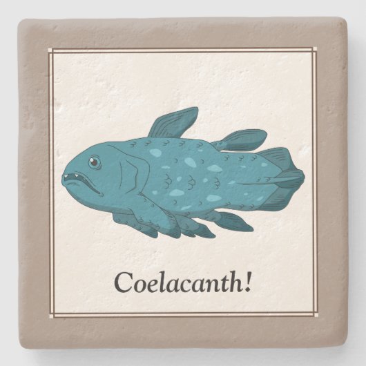Coelacanth Steinuntersetzer (Vorderseite)
