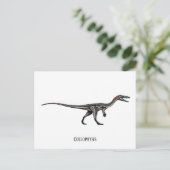 Coelophysis dinosaurier postkarte (Stehend Vorderseite)