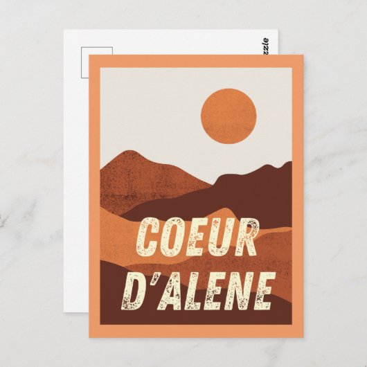 Coeur d Alene, Idaho Berge Landschaft Postkarte (Vorne/Hinten)