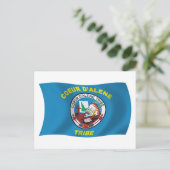 Coeur d'Alene Flag Postcard Postkarte (Stehend Vorderseite)