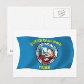 Coeur d'Alene Flag Postcard Postkarte (Vorne/Hinten)