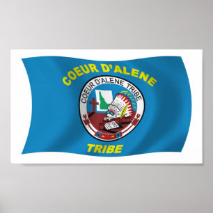 Coeur d'Alene Flag Poster Druck