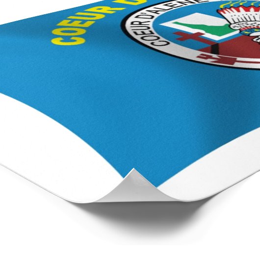 Coeur d'Alene Flag Poster Print (Ecke)