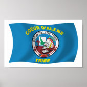Coeur d'Alene Flag Poster Print (Vorne)
