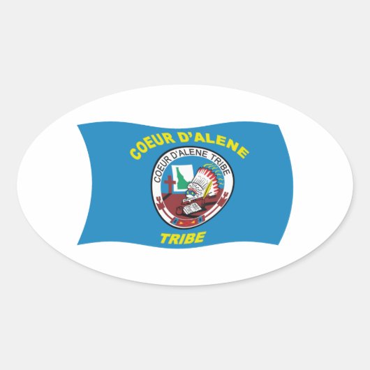Coeur d'Alene Flag Sticker (Vorderseite)