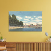 Coeur d'Alene, ID - View City Beach & Pier Leinwanddruck (Insitu (Wohnzimmer))