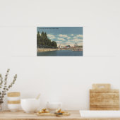 Coeur d'Alene, ID - View City Beach & Pier Poster (Küche)