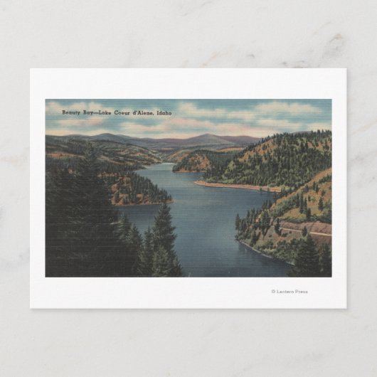 Coeur d'Alene, ID - View of Beauty Bay Postkarte (Vorderseite)