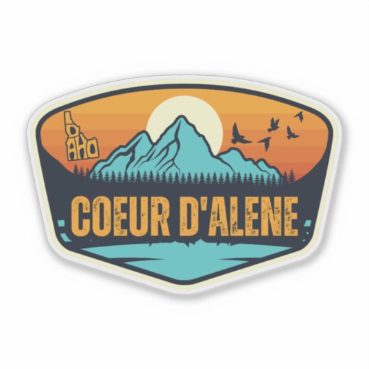 Coeur d'Alene, Idaho Aufkleber (Vorderseite)