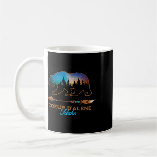 Coeur D'alene Idaho Bär Sternennacht Reiseandenken Kaffeetasse