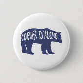 Coeur d'Alene Idaho Bear Button (Vorderseite)