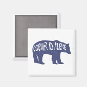 Coeur d'Alene Idaho Bear Magnet (Vorderseite/Rückseite)