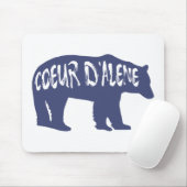 Coeur d'Alene Idaho Bear Mousepad (Mit Mouse)