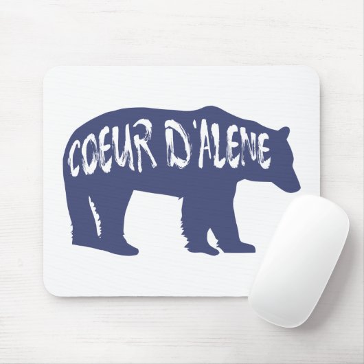 Coeur d'Alene Idaho Bear Mousepad (Mit Mouse)