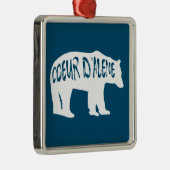 Coeur d'Alene Idaho Bear Ornament Aus Metall (Rechts)