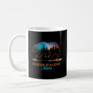 Coeur D'Alene Idaho Bear Starry Night Travel Kaffeetasse
