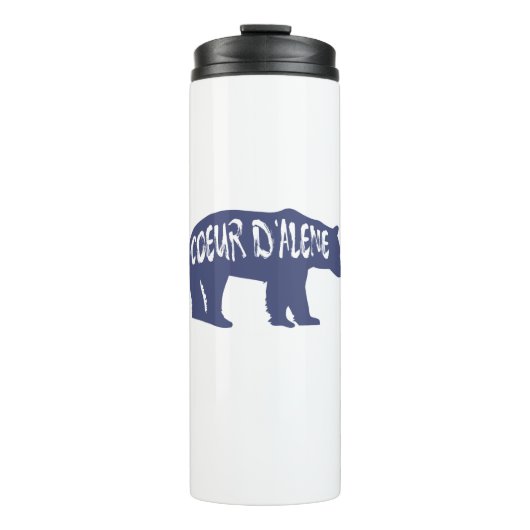 Coeur d'Alene Idaho Bear Thermosbecher (Vorderseite)