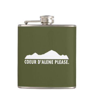 Coeur d'Alene Idaho Bitte Flachmann