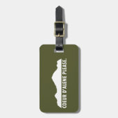 Coeur d'Alene Idaho Bitte Gepäckanhänger (Vorderseite vertikal)