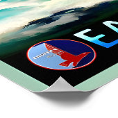 Coeur d'Alene Idaho Eastern Air Lines New Travel Poster (Ecke)