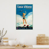 Coeur d'Alene Idaho Eastern Air Lines New Travel Poster (Küche)