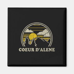Coeur D'alene Idaho Id T-Shirt Vintage Wandern Ber Magnet