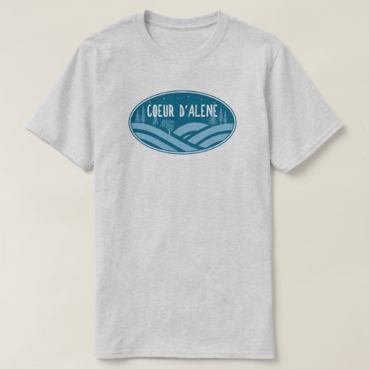 Coeur d'Alene Idaho Outdoors T-Shirt (Design vorne)