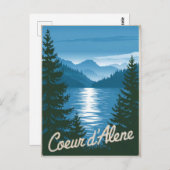 Coeur d'Alene Idaho Postkarte (Vorne/Hinten)