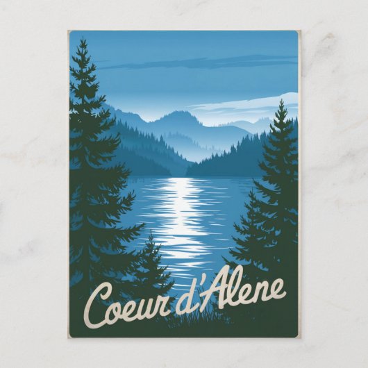 Coeur d'Alene Idaho Postkarte (Vorderseite)