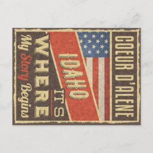 Coeur d'Alene Idaho Postkarte