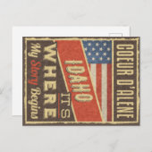 Coeur d'Alene Idaho Postkarte (Vorne/Hinten)