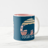 Coeur d'Alene Idaho Retro Bear Zweifarbige Tasse (VorderseiteRechts)