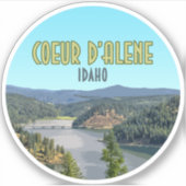 Coeur d'Alene Idaho Souvenir Aufkleber (Vorderseite)