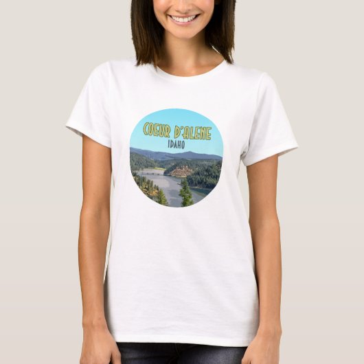 Coeur d'Alene Idaho Souvenir T-Shirt (Vorderseite)