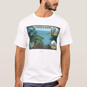 Coeur D'Alene, IdahoScenic Reise-Plakat T-Shirt