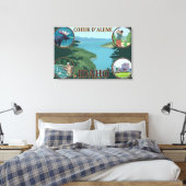 Coeur D'Alene, IdahoScenic Travel Poster Leinwanddruck (Insitu (Schlafzimmer))
