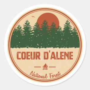 Coeur D'Alene National Forest Runder Aufkleber