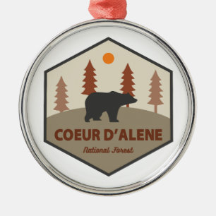 Coeur D'Alene Nationalforst Bär Ornament Aus Metall