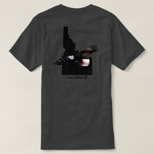COEUR D'ALENE - SARNPATRIOT EAGLE IDAHO T-Shirt (Design Rückseite)