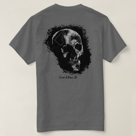 COEUR D'ALENE - SKULL VON IDAHO T-Shirt (Design Rückseite)