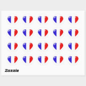 Coeur français runder aufkleber (Blatt)