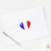 Coeur français runder aufkleber (Umschlag)