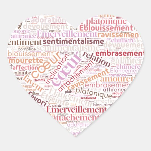 coeur Herz-Aufkleber (Vorderseite)